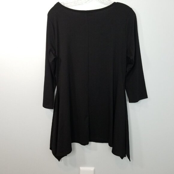 Belldini Sharkbite Beaded Black Tunic Large - Picture 5 of 6